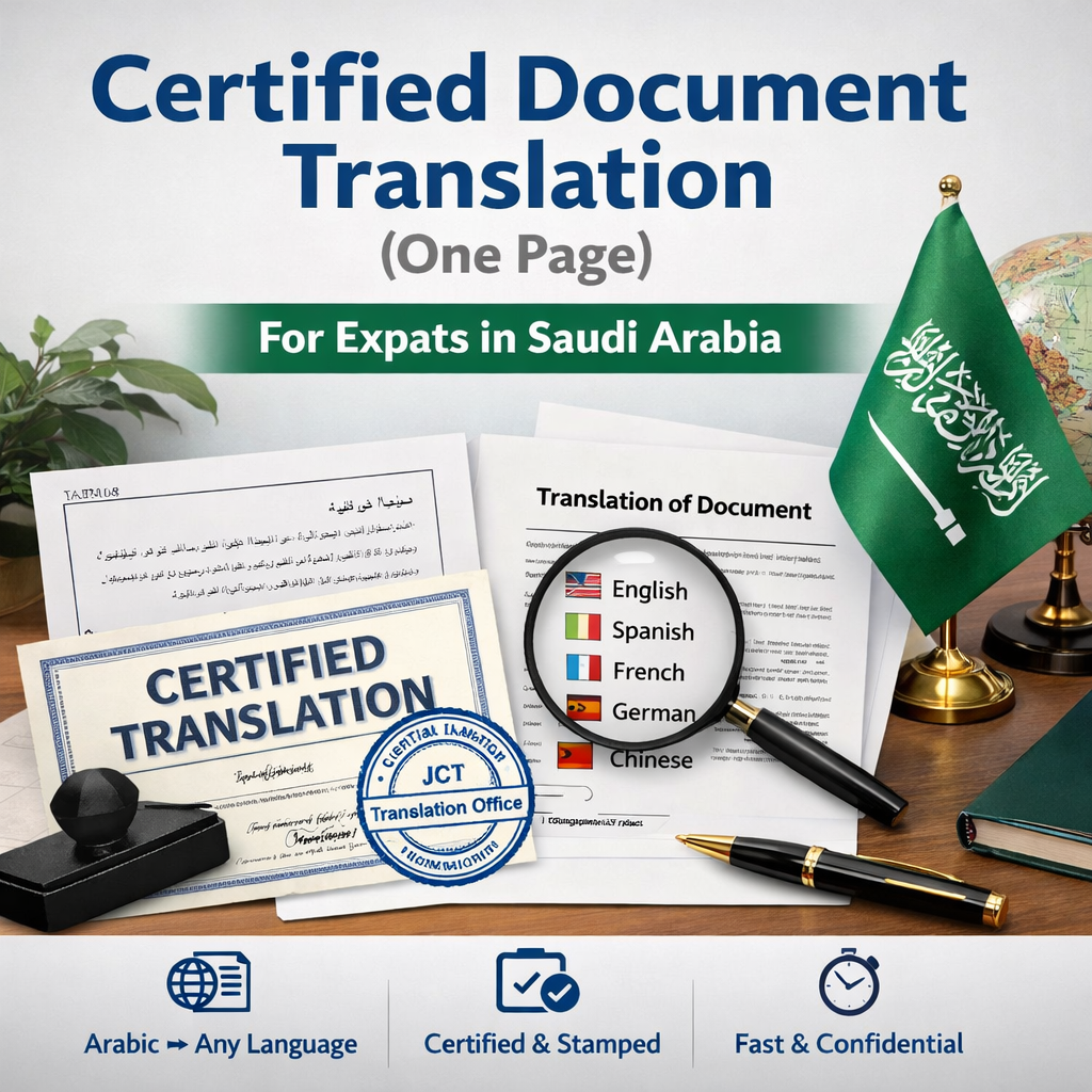 Document Translation - One Page - Other Languages